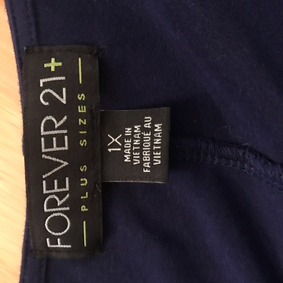 Forever 21 Plus 1x Navy Stretch T-Shirt Dress - Picture 6 of 7